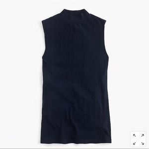 J. Crew Mockneck Turtle Sleeveless Ribbed Tank Top